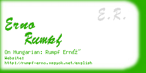 erno rumpf business card